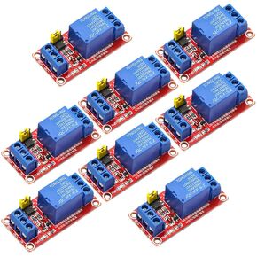وحدة مرحل DaFuRui 4 قنوات 5 فولت، 2 حزمة لوحة مرحل 5 فولت مع Optocoupler يدعم مشغل المستوى العالي/المنخفض لمرحل Arduino