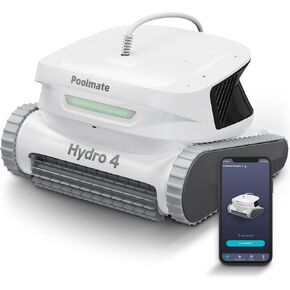 Poolmate Hydro 4 Robotic Pool Cleaner for Inground Pools | Cordless & Battery-Powered | 14400mAh Battery | App Control & Scheduling | Dual Turbine Pumps | 95% Coverage | Residential & Commercial Pools