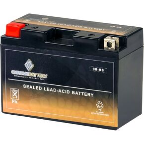 Chrome Battery YTX7A-BS Maintenance Free Replacement Battery for ATV, Motorcycle, and Scooter: 12 Volts, 7 Amps, 6Ah, Nut and Bolt (T3) Terminal