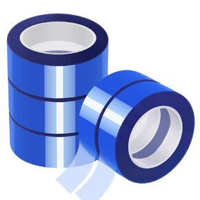 5 Rolls Heat Resistant Tape 20mm × 30m (98ft) Blue Sublimation Tape High Temperature Resistant Blue Tape, Heat Transfer Tape for Sublimation Printer Electronic Soldering, No Residue