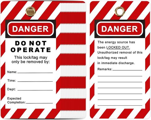 Boviisky 9001 Lockout Tagout Tags- 35 Pack- Compliance Safety Tags for Lock Out in Saudi Arabia