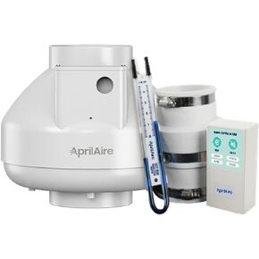 AprilAire ARN25K Radon Mitigation Kit, 1500 and 2500 Sq. Ft., Basement, Crawlspace, Slab Application, Quiet Performance, Indoor/Outdoor, Commercial/Residential, Manometer, System Alarm