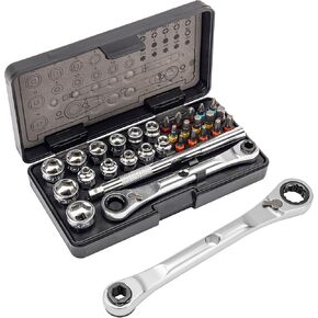 Alltrade Kilimanjaro Cycle Series 30 Piece Bicycle Socket Set, Ratchet Wrench and Bits - 910547ECE
