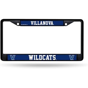 Rico Industries NCAA Villanova Wildcats Standard Chrome License Plate Frame, Black 12X0.5X06