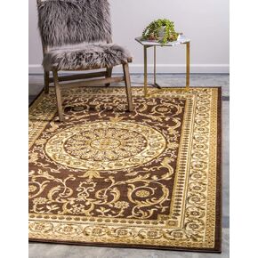 Unique Loom Versailles Collection Traditional Classic Medallion Floral Motif Area Rug (2' 2 x 6' 0 Runner, Burgundy/ Ivory)