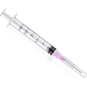 محاقن 3 مل مع إبر 23 جرام 5/8 بوصة، محاقن حقن عينات المختبر للمختبرات العلمية الصناعية، قياس السوائل وتوزيعها - 50 حزمة / صندوق in Kuwait