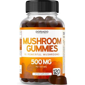 Mushroom Gummies (120 Count) Mushroom Supplement - Premium Mushroom Complex - Lions Mane Gummies for Adults - Focus Gummies - Lion Mane Mushroom - Mushroom Blend - Functional Mushrooms - USA Made