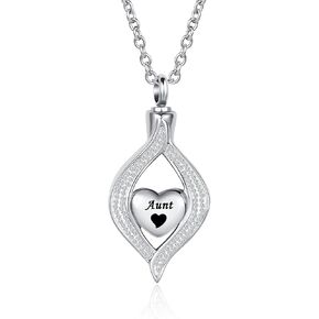 دمعة عين قلبي كريستال قلادة جرة الحرق للإنسان الحيوانات الأليفة حامل رماد تذكاري تذكار قلادة مجوهرات in Kuwait