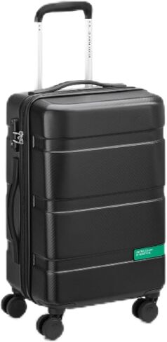 United Colors of Benetton Now Hardside Luggage with Spinner Wheels, Light Blue, Checked-Medium 23 Inch in Saudi Arabia