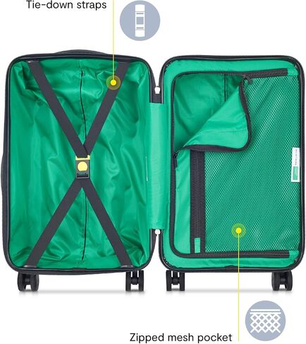 United Colors of Benetton Now Hardside Luggage with Spinner Wheels, Light Blue, Checked-Medium 23 Inch in Saudi Arabia