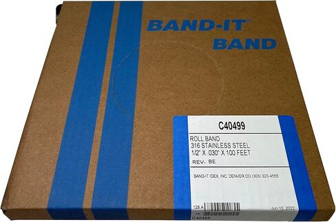 BAND-IT C40699 316 Stainless Steel Uncoated Band, 3/4" Width X 0.030" Thick, 100 Feet Roll in Saudi Arabia