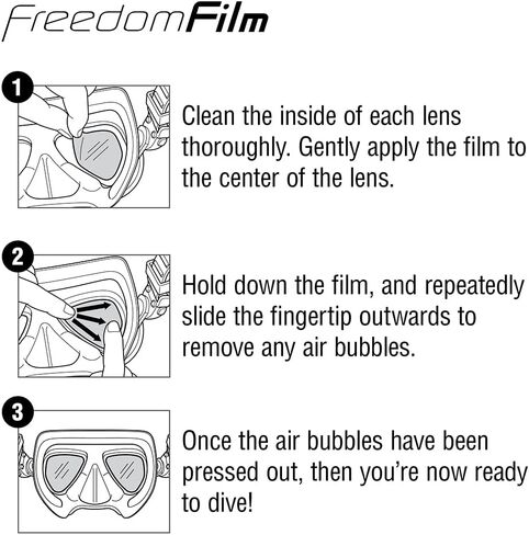 TUSA Anti-Fog Freedom Film for Scuba Diving/Snorkeling Masks, fits M-1007S Paragon S Masks in Saudi Arabia