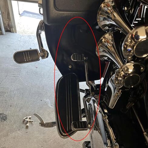 Heel Toe Shift Pegs/Front and Rear Levers/Shifter Pegs Fits for Harley Davidson Touring Softail Road King Road Glide Street Glide Electra Glide Trike Models (Chrome) in Kuwait