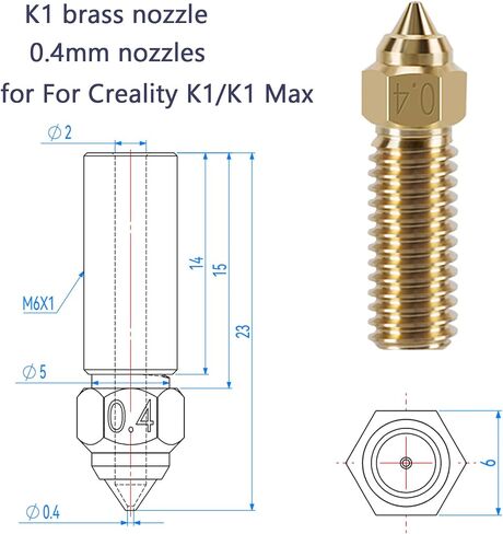 5 قطع فوهات وجوارب سيليكون لـ Anycubic Kobra 3، ملحقات الطابعة ثلاثية الأبعاد 5 قطع فوهات نحاسية 0.4 مم و5 قطع جوارب سيليكون لـ Kobra 3 in Kuwait