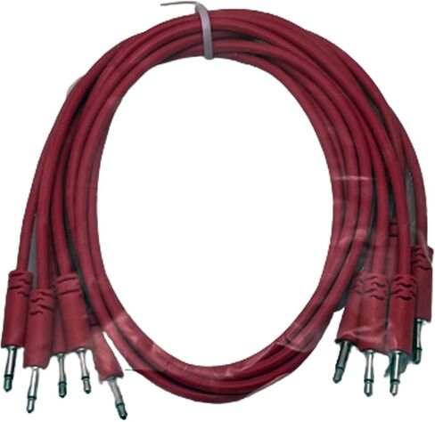 كابلات توصيل Luigis Modular Supply Spaghetti Eurorack - عبوة من 5 كابلات وردية، 6 (15 سم) in Saudi Arabia