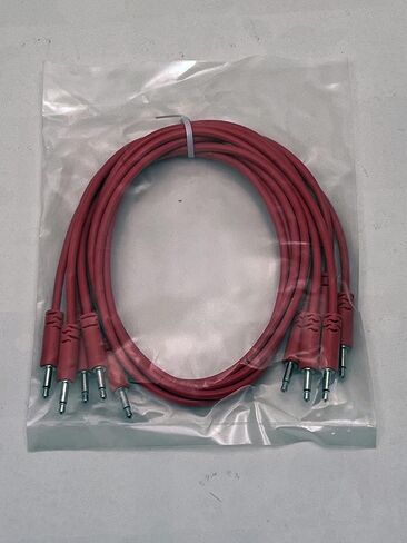 كابلات توصيل Luigis Modular Supply Spaghetti Eurorack - عبوة من 5 كابلات وردية، 6 (15 سم) in Saudi Arabia
