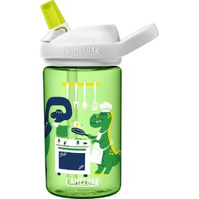 زجاجة مياه للأطفال من CamelBak Eddy+ سعة 14 أونصة مع تجديد التريتان - جزء علوي من القش، مانعة للتسرب عند إغلاقها، زلاجة رجل الثلج