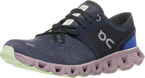 ON Womens Cloud X 3 Shift Textile Synthetic Heather Midnight Trainers 7 US in Saudi Arabia