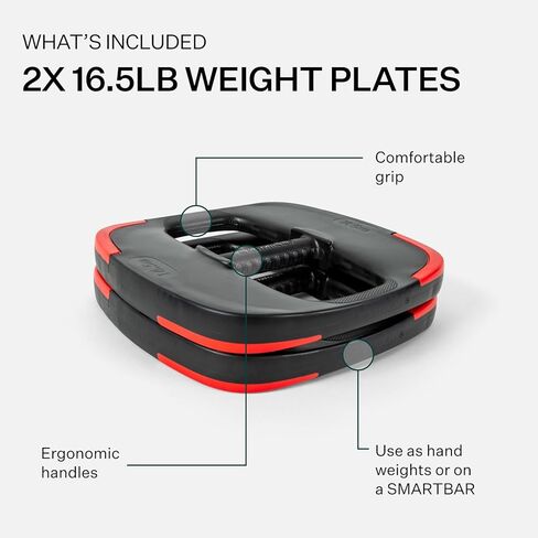 Les Mills™ Dual Purpose 2.2 lbs Ergonomic Free Weights for at Home Workout Equipment, Workout Weights Plates, Hand Weights for Total Body Workouts in Saudi Arabia