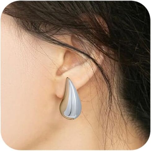 Gold Earrings for Women Girls, 14K Gold Plated Lightweight Gold Hoop Earrings Hypoallergenic Gold Earrings for Women Trendy Fashion Jewelry Gifts for Women Girls in Kuwait