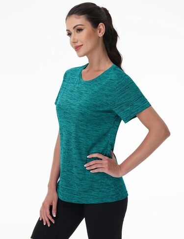 MAGCOMSEN Women's Workout Shirts Crewneck Short Sleeve Lightweight Soft Tops for Athletic Sports Fitness Exercise Yoga in Kuwait