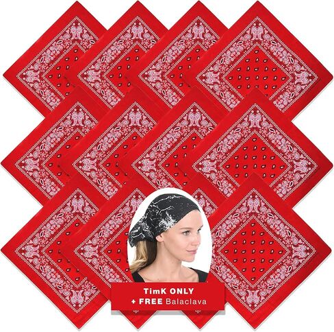 BASICO Bandanas 100% Cotton Head Wrap Multipurpose 6, 12 packs (Plain Blue) in Saudi Arabia