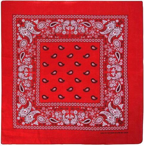 BASICO Bandanas 100% Cotton Head Wrap Multipurpose 6, 12 packs (Plain Blue) in Saudi Arabia