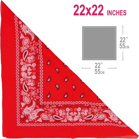 BASICO Bandanas 100% Cotton Head Wrap Multipurpose 6, 12 packs (Plain Blue) in Saudi Arabia
