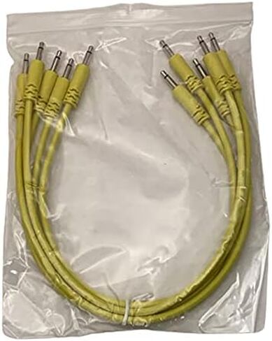 Starving Students Music Supplies Luigis Modular Supply Spaghetti Eurorack Patch Cables - Package of 5 Yellow Cables, 24 (60 cm) in Saudi Arabia