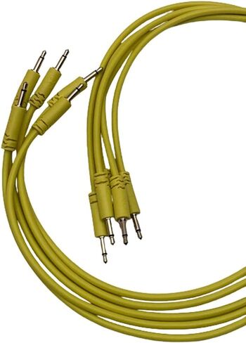 Starving Students Music Supplies Luigis Modular Supply Spaghetti Eurorack Patch Cables - Package of 5 Yellow Cables, 24 (60 cm) in Saudi Arabia