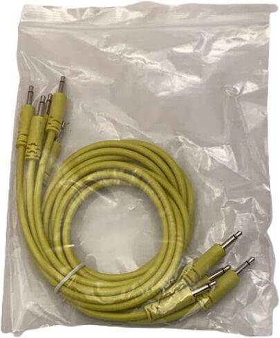 Starving Students Music Supplies Luigis Modular Supply Spaghetti Eurorack Patch Cables - Package of 5 Yellow Cables, 24 (60 cm) in Saudi Arabia