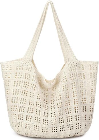 hatisan Crochet Bags for Women Summer Beach Tote Bag Aesthetic Tote Bag Hippie Bag Knit Bag in Saudi Arabia