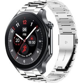 Compatible for OnePlus Watch 2 Band, Quick Release Stainless Steel Metal Replacement Straps Compatible for OnePlus Watch 2, 1 Smartwatch