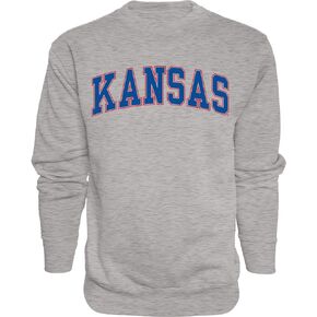Blue 84 Men's Arching Team Name Dark Heather Crewneck Sweatshirt