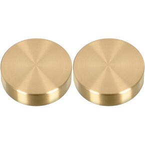 Yardwe Brass Round Block 2PCS Calligraphy Paperweight sumi Drawing Paperweight Chinese Calligraphy Paperweight Paperweight Golden Desktop