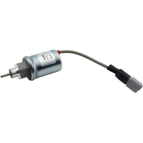 12V Fuel Shutoff Solenoid U85206452 Compatible with Perkins 402D 403D 404D 404C 403C Compatible with Caterpillar Cat 3024, #185206452