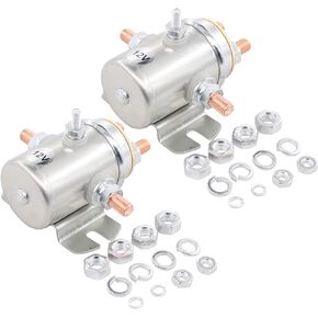 ApplianPar Pack of 2 Solenoid Relay Switch 440003 440110 24401-01 for Prestolite Ramsey Winch Golf Continuous Duty 12V 5-Terminal
