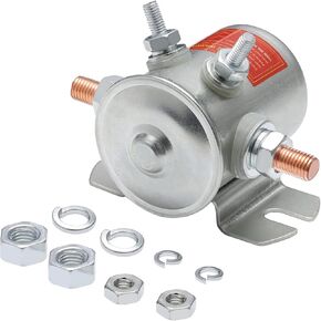 APIELE 12V DC 125A Continuous Solenoid Relay Zinc-Plating Max 300A in Rush Starter Solenoid 4 Terminals SPST 1NO E-Z-GO for Heavy Duty Golf Carts, Winch, Marine (12V)