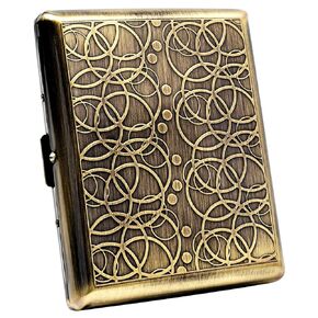 Retro case, Metal Plated Metallic Glossy Black,20 Capacity for 100mm Double Sided Spring Clip Open Pocket Holder(Black)
