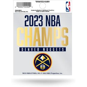 Rico Industries NBA Basketball Denver Nuggets 2023 NBA Champions Small Static Cling
