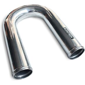 Ronteix Universal Outside Diameter Polished Aluminum Pipe,180 Degree Elbow Bend,O.D. (51MM,2")