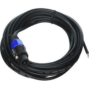 Seismic Audio SPRW25, 25-Feet Raw Wire to Speakon Speaker Cable, 16 Guage, PA/DJ/Home Audio