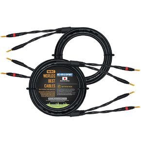 WORLDS BEST CABLES 15 Foot - Canare 4S11 – Audiophile Grade - HiFi Star-Quad Speaker Cable Pair with Eminence Gold Banana Connectors