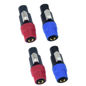 Speakon to 1/4 Female Adapter na4ljx Connector Upgraded 1/4" inch ts Jack to NL4FC Male Converter are for Converting Cable to NL4FC Plug for pa dj Speaker/Amplifier/Mixer (Adapter - 4PCS)