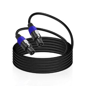 MEIRIYFA Speakon to Speakon Extension Cable Male to Female Speaker Audio Cable Cord Break Out with Twist Lock for DJ PA Stage Loudspeaker Amplifier (2.5M)