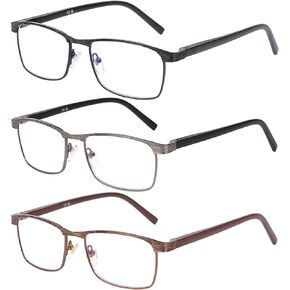 AQWANO Blue Light Blocking Reading Glasses Women Men, Fashion Round Computer Readers Anti Eyestrain/UV/Glare