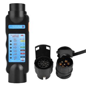 12V 7Pin/13Pin Trailer Socket Tester Car Truck Trailer Plug Socket Tester Trailer Wiring Cable Circuit Connector for Auto Trailers, auto Repair Tool