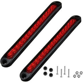 10" 15LED Trailer Brake Tail Light, Bar Stop Turn Tail Lights Waterproof Assembly Identification Clearance Brake Strip Red Light for Wrangler Golf Cart Offroad Truck RV UTV ATV