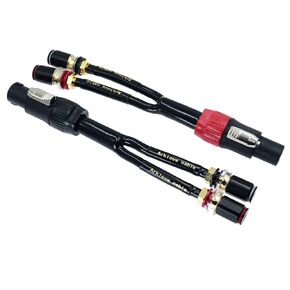 2packs 12awg Plug Male Speakon to Banana Female 4mm Speaker Adapter Conversion Cable Cord Audio with Port Connector for para bocina de dj Stage Power Amplifier amp