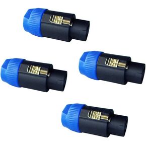 4Pcs 8 Pole Conductor Pin Speakon Compatible PA Speaker Wire Cable end Connector Plugs